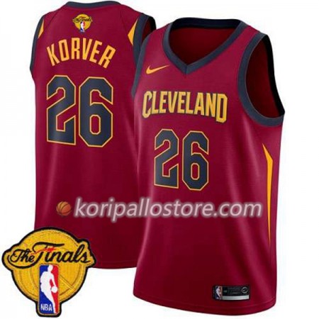 Cleveland Cavaliers Kyle Korver 26 2018 NBA Finals Patch Nike Punainen Miesten Pelipaidat Swingman 